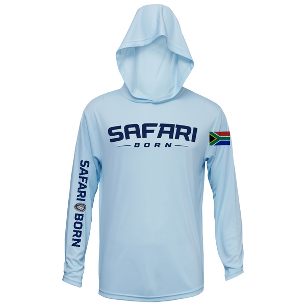 Safari Born, South Africa Lion Men's Long Sleeve UPF 50+ Dry-Fit Hoodie