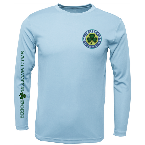 St. Patrick's Day Clover Men's Long Sleeve UPF 50+ Dry-Fit Shirt