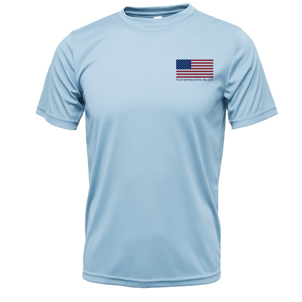 Freshwater Born Duck Hunter USA Men's Short Sleeve UPF 50+ Dry-Fit Shirt
