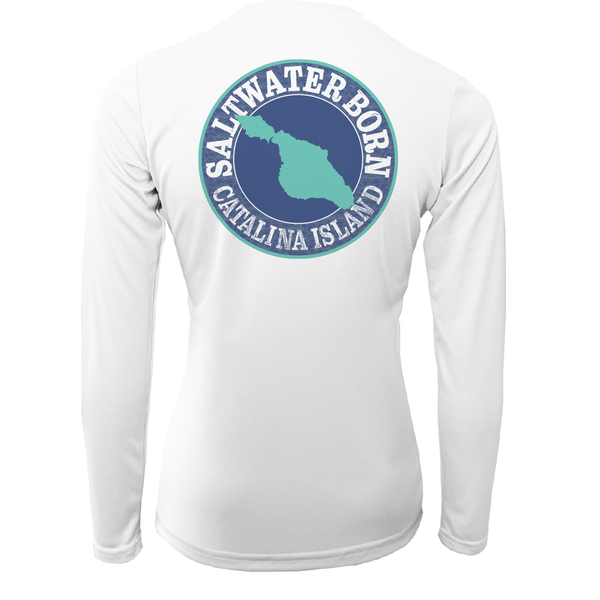 Camisa de manga larga con ajuste seco UPF 50+ "El agua salada lo cura todo" de Catalina Island