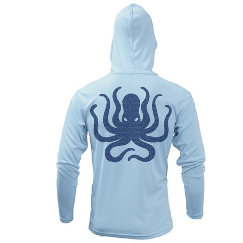 Siesta Key, FL Kraken Men's Long Sleeve UPF 50+ Dry-Fit Hoodie