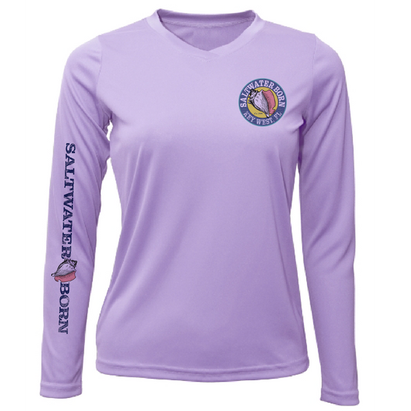 Key West, FL Rooster Women's Long Sleeve UPF 50+ Dry-Fit Shirt