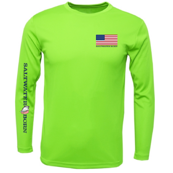 USA Hammerhead Men's Long Sleeve UPF 50+ Dry-Fit Shirt