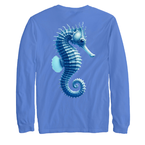 Saltwater Born Women's Seahorse Cotton Long Sleeve Shirt