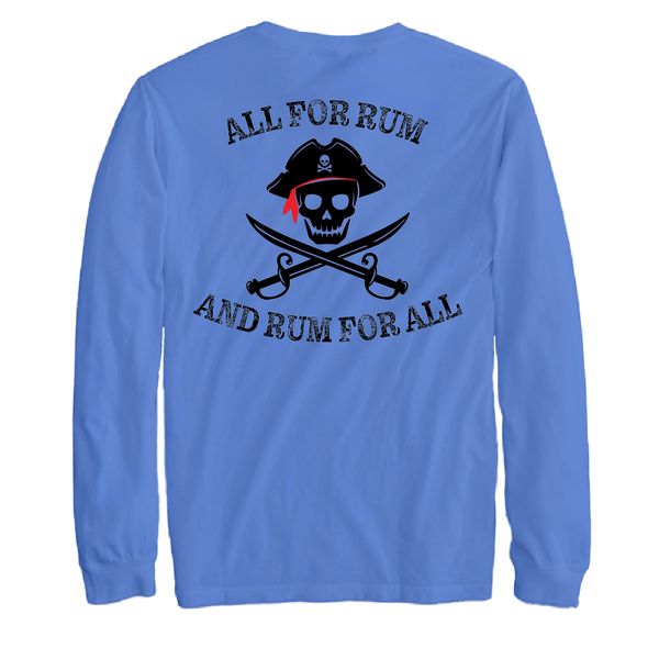 New York Freshwater Born "All For Rum and Rum For All" Men's Cotton Long Sleeve Shirt