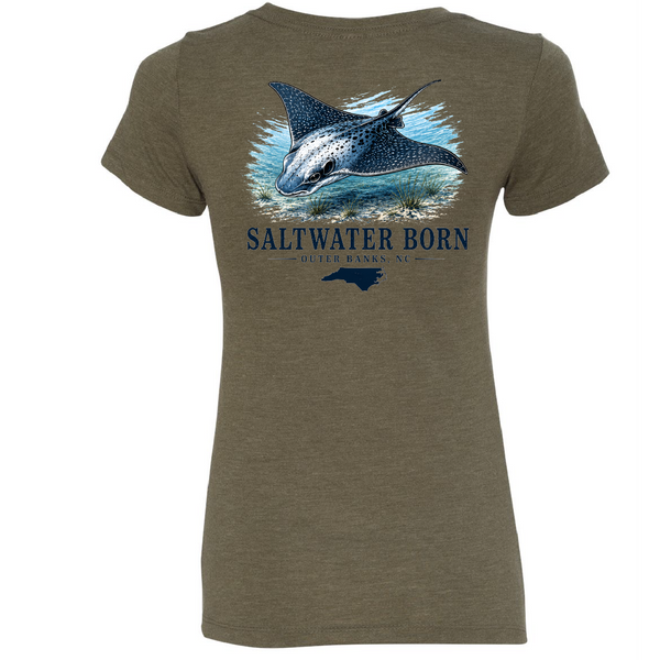 Outer Banks, NC Eagle Ray Women's Triblend Tee
