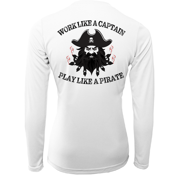 North Carolina Blackbeard Camisa de manga larga para mujer UPF 50+ Dry-Fit