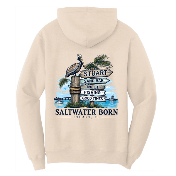 Stuart, FL Coastal Crossroads Men's Cotton Hoodie