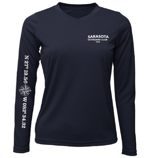 Sarasota Outboard Club 1955 Women's Long Sleeve UPF 50+ Dry-Fit Shirt