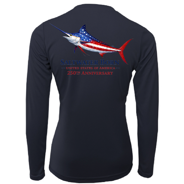 250th Anniversary Action Marlin Women's Long Sleeve UPF 50+ Dry-Fit Shirt