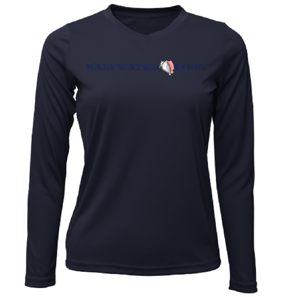 Saltwater Born Tropical Wave Women's Long Sleeve UPF 50+ Dry-Fit Shirt