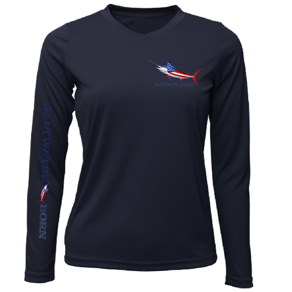 250th Anniversary Action Marlin Women's Long Sleeve UPF 50+ Dry-Fit Shirt