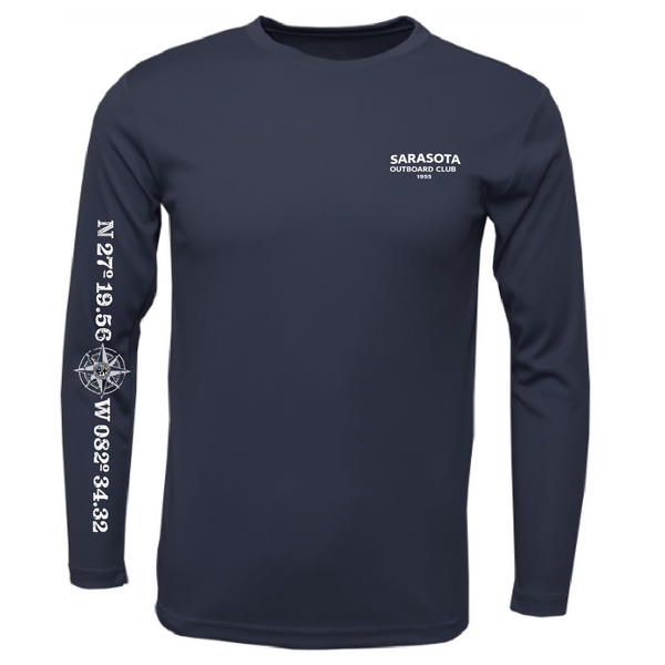 Sarasota Outboard Club 1955 Men's Long Sleeve UPF 50+ Dry-Fit Shirt