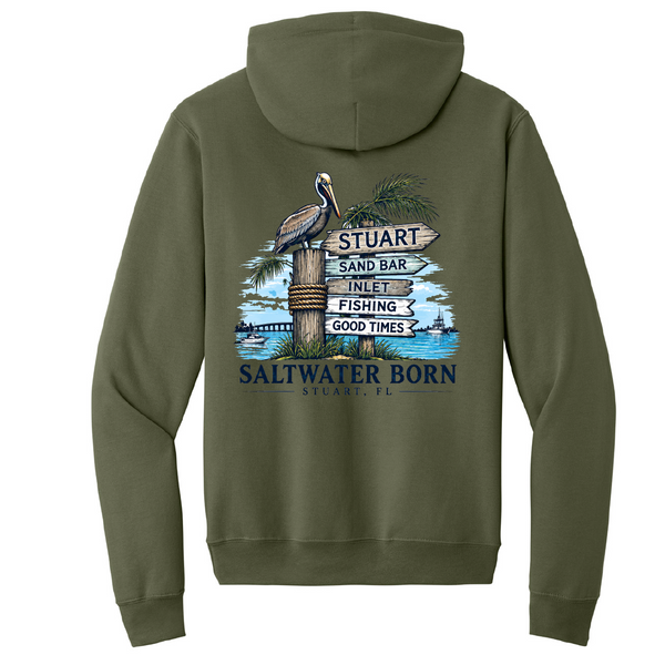 Stuart, FL Coastal Crossroads Men's Cotton Hoodie
