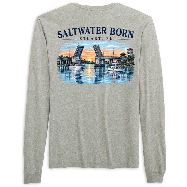 Stuart, FL Coastal Crossing Men's Cotton Long Sleeve Shirt