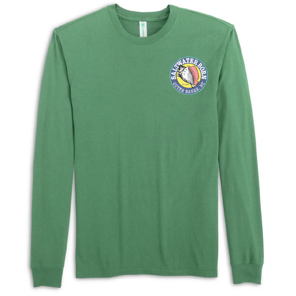 Outer Banks, NC Tuna Men's Cotton Long Sleeve Shirt