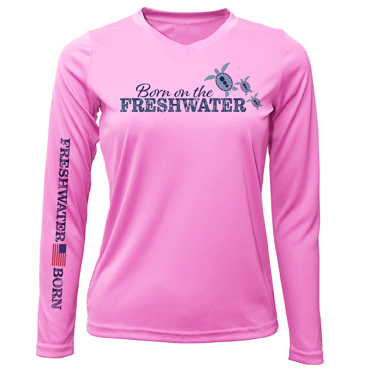 Michigan "Born on the Freshwater" Women's Long Sleeve UPF 50+ Dry-Fit Shirt