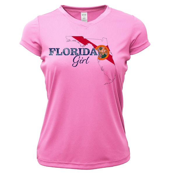 Tarpon Springs Florida Girl Women's Short Sleeve UPF 50+ Dry-Fit Shirt