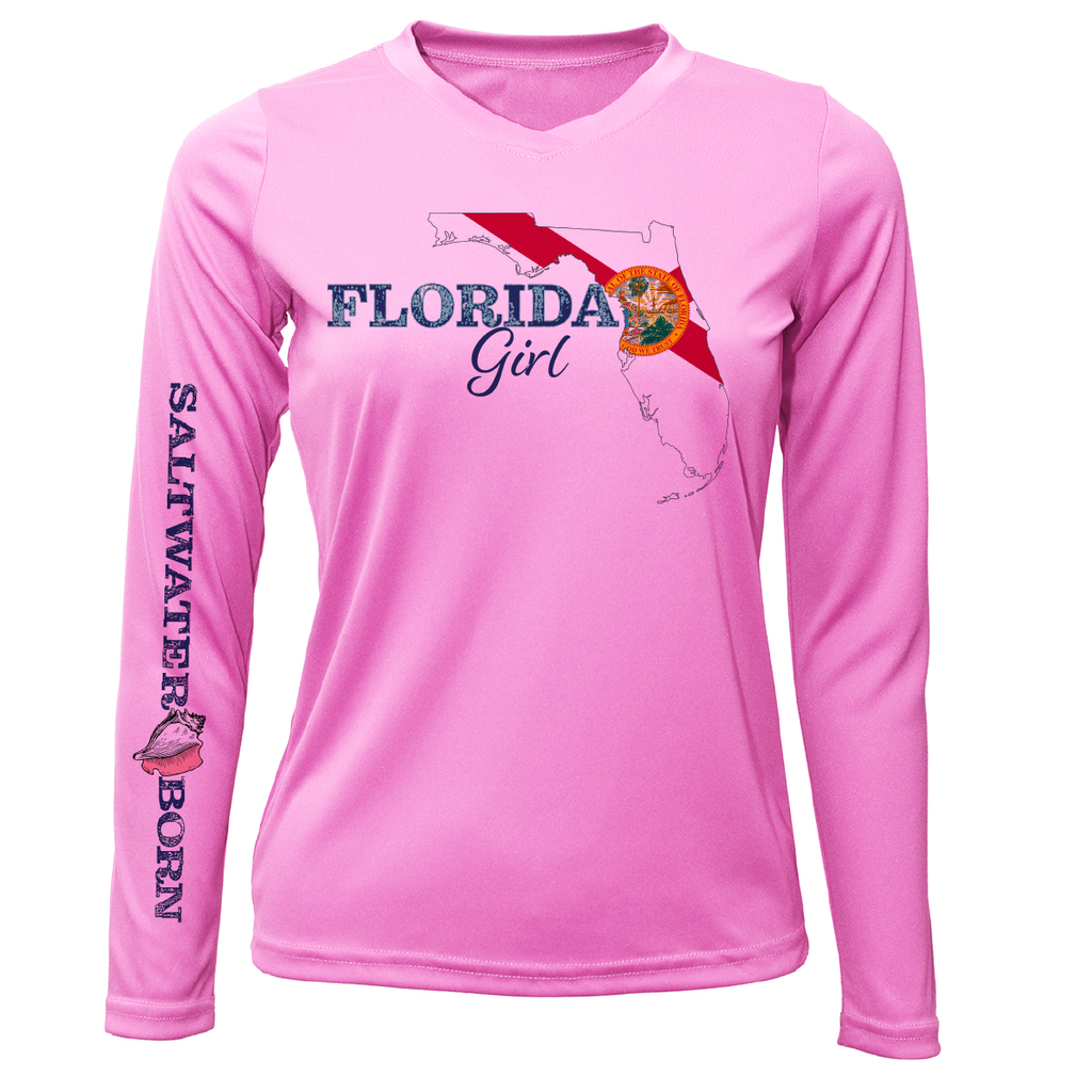 St. Petersburg, Florida Girl Women's Long Sleeve UPF 50+ Dry-Fit Shirt –  Saltwater Born