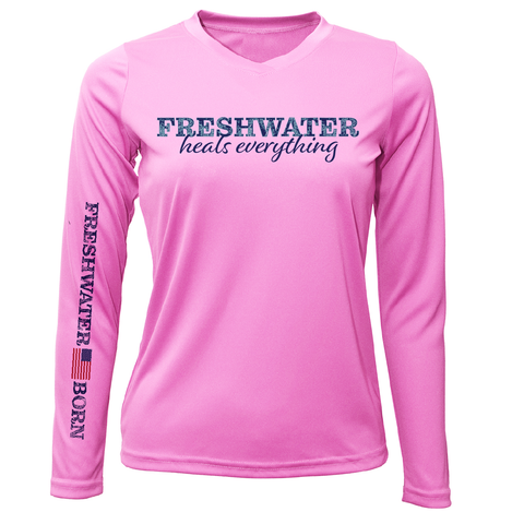 Florida Freshwater Born Largemouth Bass Women's Long Sleeve UPF 50
