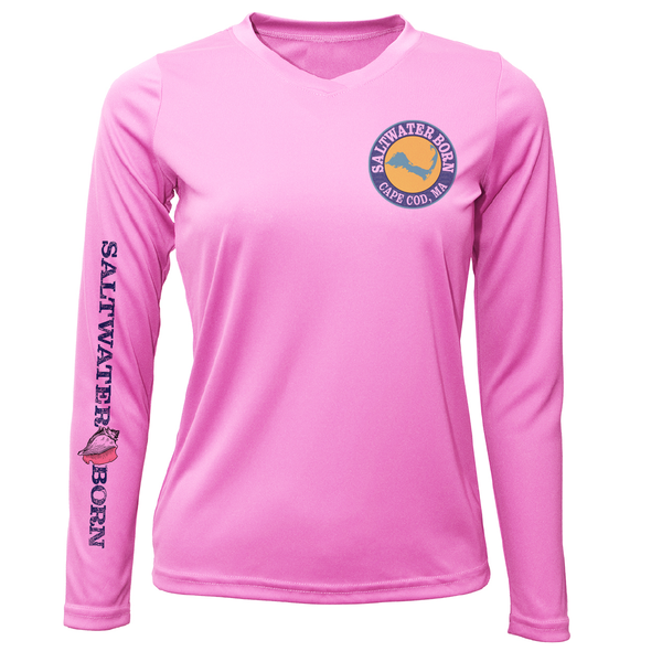 Cape Cod, MA Jaws Women's Long Sleeve UPF 50+ Dry-Fit Shirt