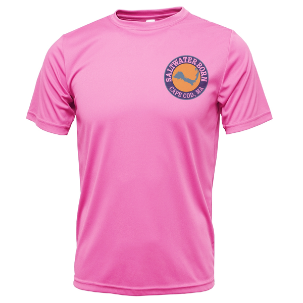 Cape Cod, MA Jaws Girl's Short Sleeve UPF 50+ Dry-Fit Shirt