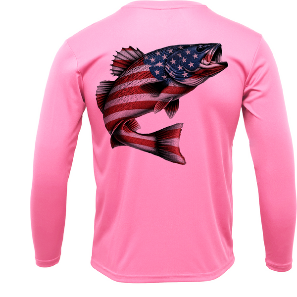 Chesapeake Bay USA Rockfish Men's Long Sleeve UPF 50+ Dry-Fit Shirt