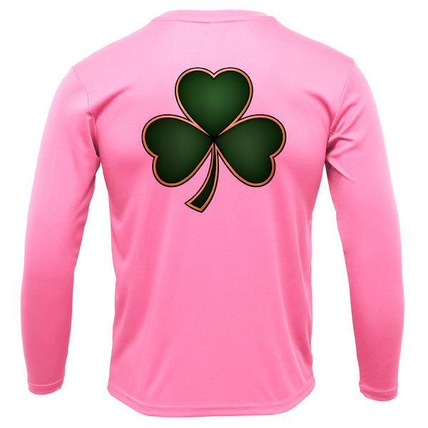 St. Patrick's Day Clover Men's Long Sleeve UPF 50+ Dry-Fit Shirt