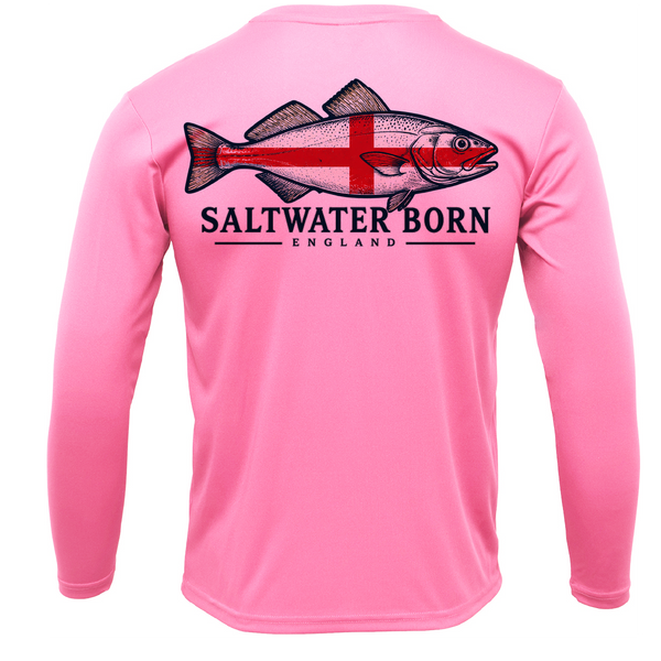 Saltwater Born England Cod Men's Long Sleeve UPF 50+ Dry-Fit Shirt