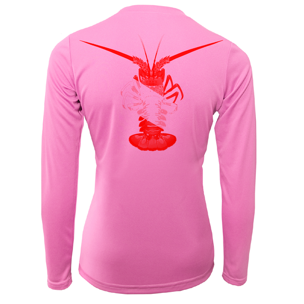 Florida Keys Scuba Lobster Women's Long Sleeve UPF 50+ Dry-Fit Shirt