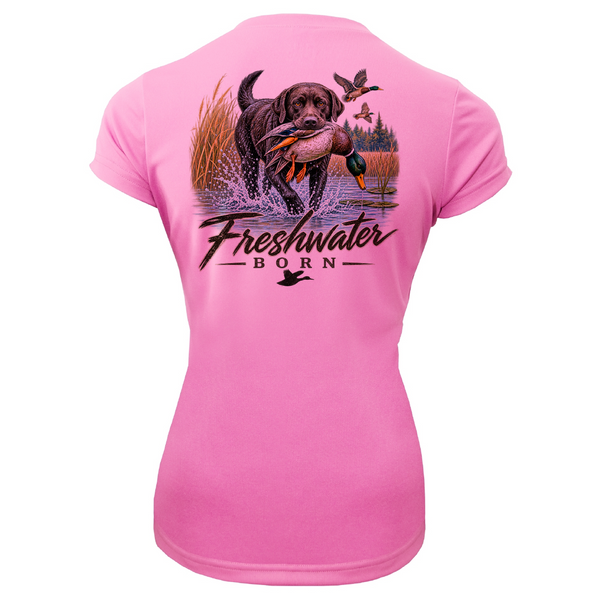 Freshwater Born Marsh Born Women's Short Sleeve UPF 50+ Dry-Fit Shirt