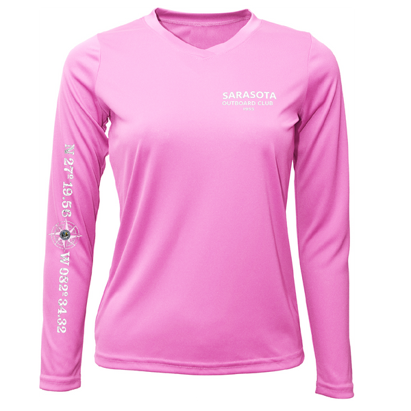 Sarasota Outboard Club 1955 Women's Long Sleeve UPF 50+ Dry-Fit Shirt