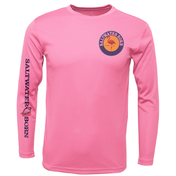 Saltwater Born Flamingo Men's Long Sleeve UPF 50+ Dry-Fit Shirt