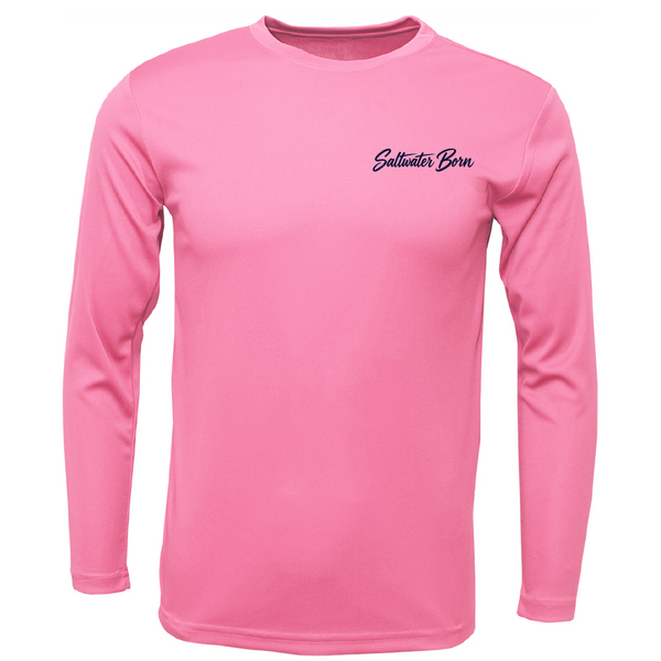 Long Island, NY Saltwater Born Sportfish Men's Long Sleeve UPF 50+ Dry-Fit Shirt