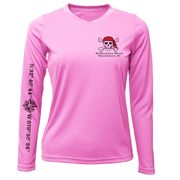 Charleston, SC "All For Rum and Rum For All" Women's Long Sleeve UPF 50+ Dry-Fit Shirt