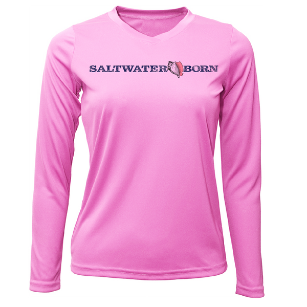 Saltwater Born Island Bloom Women's Long Sleeve UPF 50+ Dry-Fit Shirt