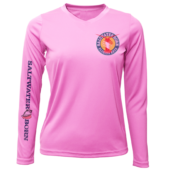 Florida Keys Scuba Lobster Women's Long Sleeve UPF 50+ Dry-Fit Shirt