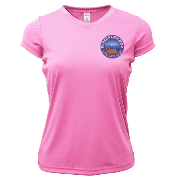 Freshwater Born Marsh Born Women's Short Sleeve UPF 50+ Dry-Fit Shirt