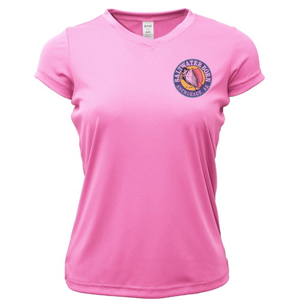 Anchorage, AK Bush Plane Women's Short Sleeve UPF 50+ Dry-Fit Shirt