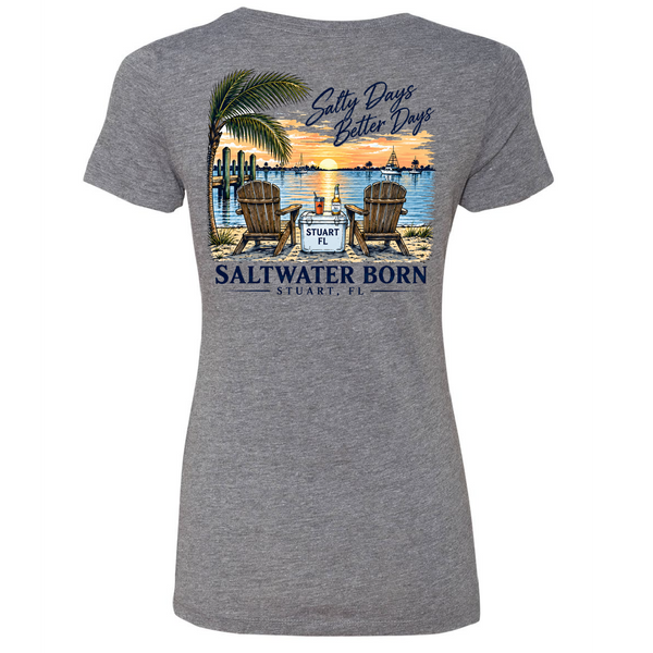 Stuart, FL Salty Days Better Days Women's Triblend Tee