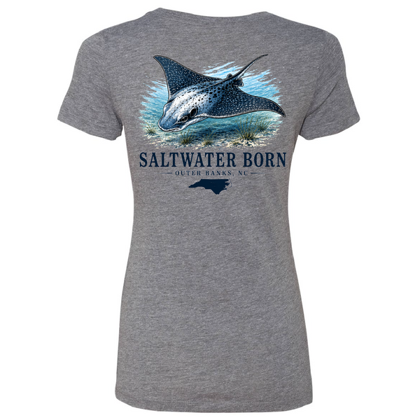 Outer Banks, NC Eagle Ray Women's Triblend Tee