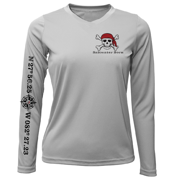 Saltwater Born "All for Rum and Rum for All" Camisa de manga larga para mujer UPF 50+ Dry-Fit