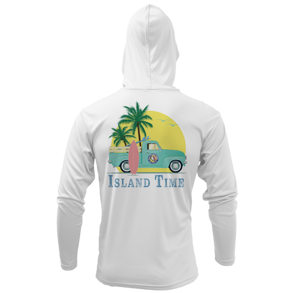 Key West, FL Island Time Long Sleeve UPF 50+ Dry-Fit Hoodie
