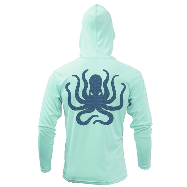 Siesta Key, FL Kraken Men's Long Sleeve UPF 50+ Dry-Fit Hoodie