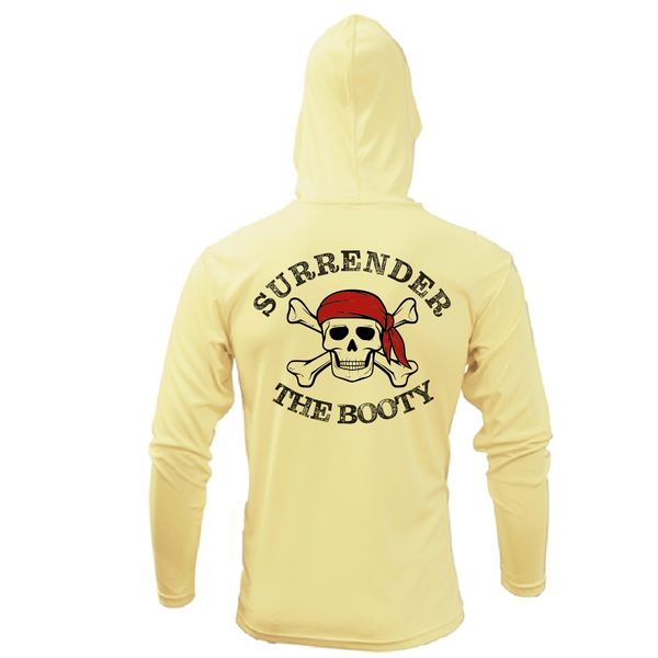 Michigan Freshwater Born "Surrender The Booty" Men's Long Sleeve UPF 50+ Dry-Fit Hoodie