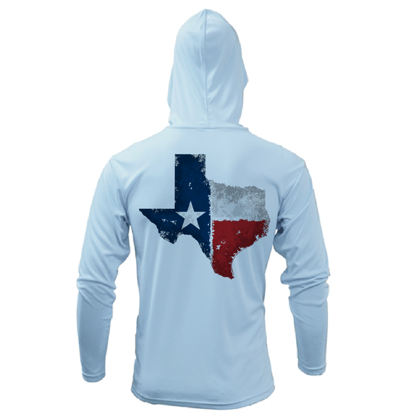 DFW State of Texas Freshwater Born Men's Long Sleeve UPF 50+ Dry-Fit Hoodie