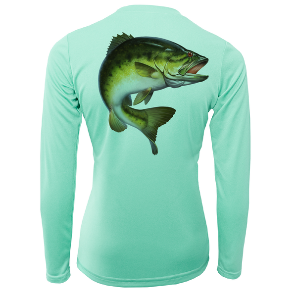 Texas Freshwater Born Largemouth Bass Women's Long Sleeve UPF 50+ Dry-Fit Shirt