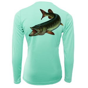 Florida Freshwater Born Pike Women's Long Sleeve UPF 50+ Dry-Fit Shirt