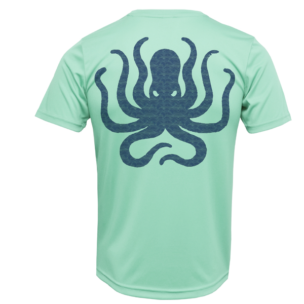 Siesta Key, FL Kraken Men's Short Sleeve UPF 50+ Dry-Fit Shirt