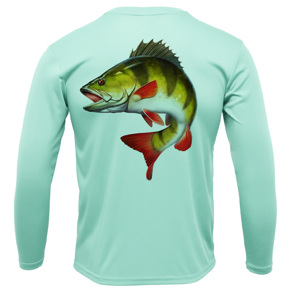 Michigan Freshwater Born Perch Boy's Long Sleeve UPF 50+ Dry-Fit Shirt